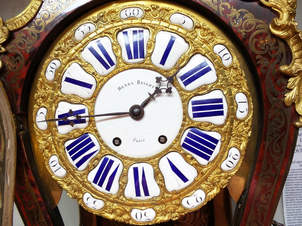 An impressive Louis XV style Boulle bracket clock on bracket. View IX