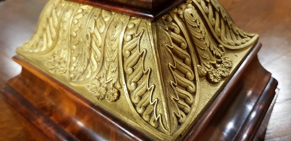 French striking Mahogany Lyre Clock 19th cent. View VI