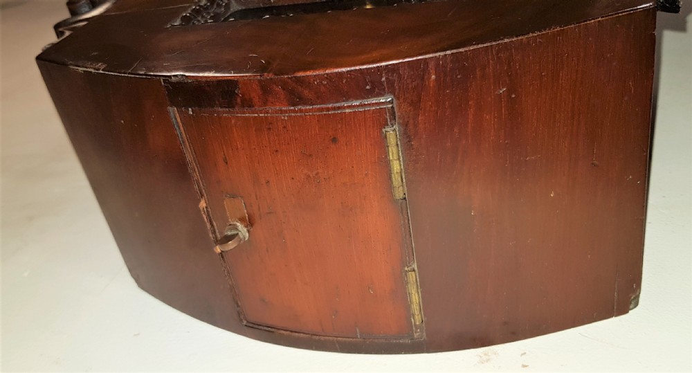 Very rare mahogany drop dial with alarm signed Isaac Simmons Manchester c. 1834-1851. View IV