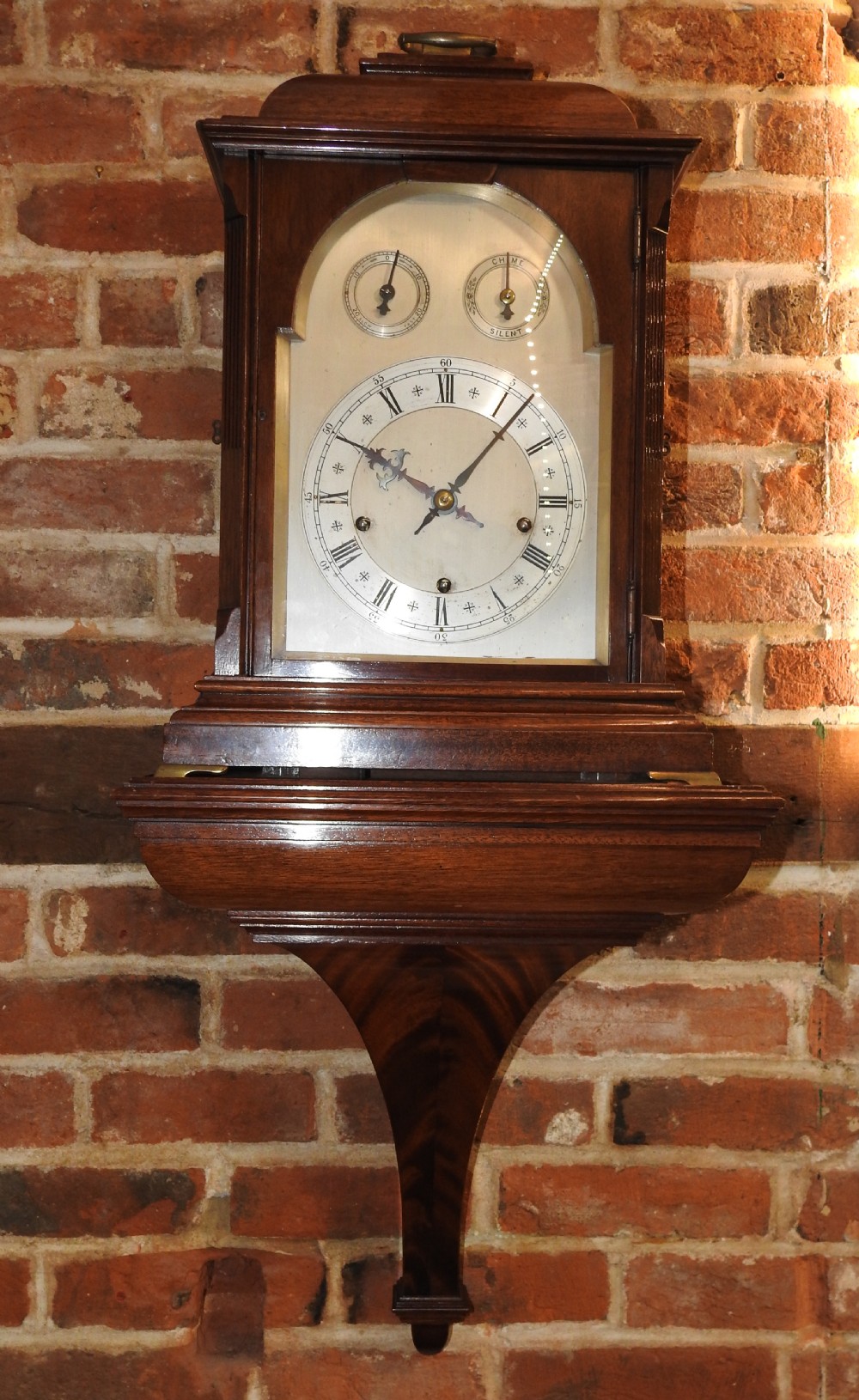 Superb Mahogany chiming Bracket clock View VI