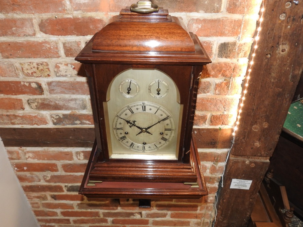Superb Mahogany chiming Bracket clock View VIII