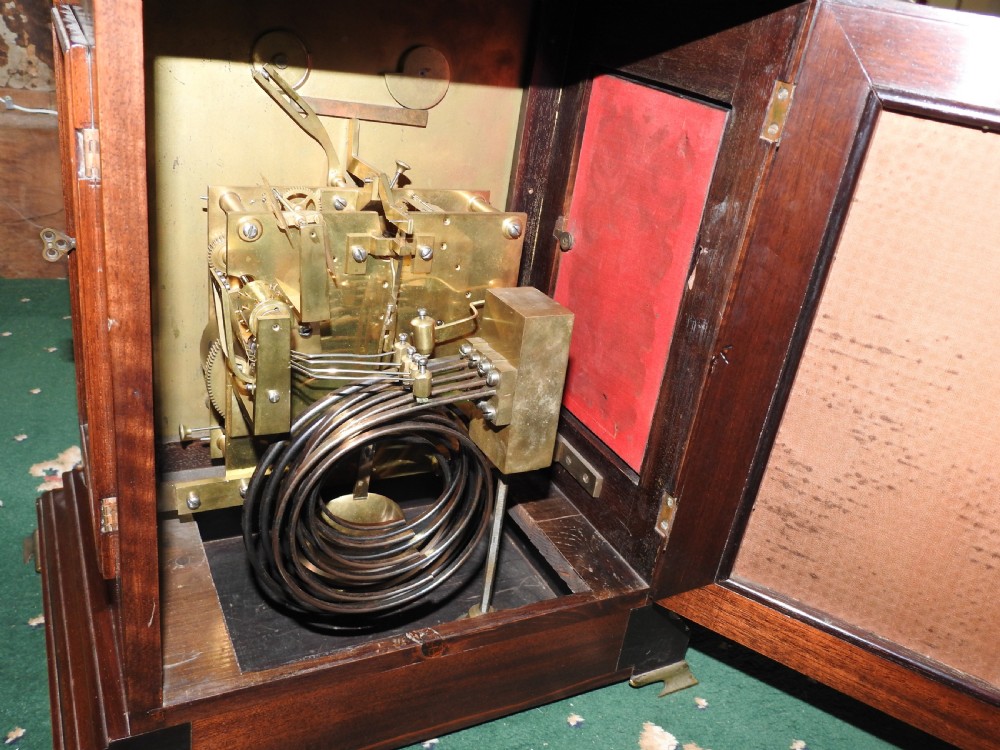 Superb Mahogany chiming Bracket clock View IX