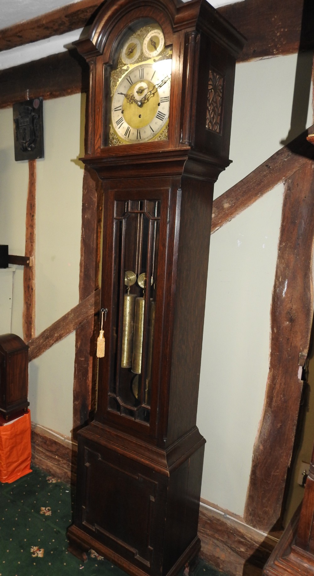 Chiming and striking weight driven Longcase clock View II