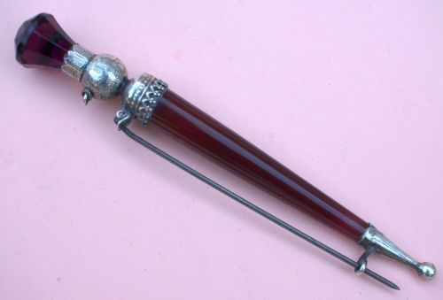 FINE LARGE VICTORIAN SCOTTISH SILVER AGATE DIRK BROOCH KILT PIN C1870 - ADDITIONAL PHOTO 1