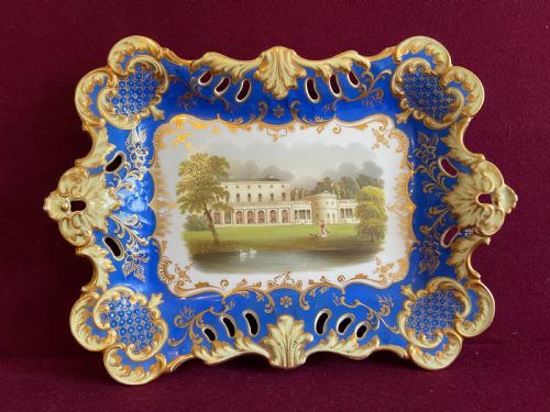 An English Porcelain Tray C.1830 with a View of Frogmore House