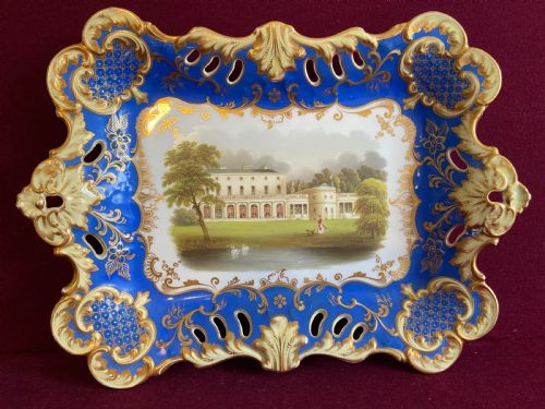 fig 1. An English Porcelain Tray c.1830 with a view of Frogmore House