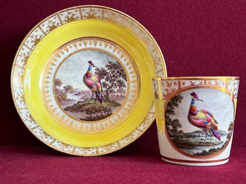 A Chamberlain Worcester Coffee Can and Saucer C.1795-1800