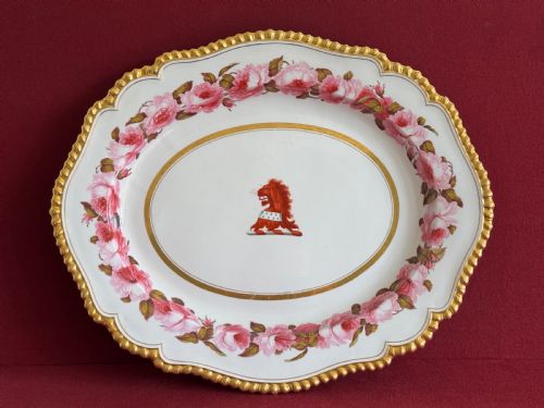 A FLIGHT BARR BARR WORCESTER PORCELAIN MEAT PLATTER C1815 1820