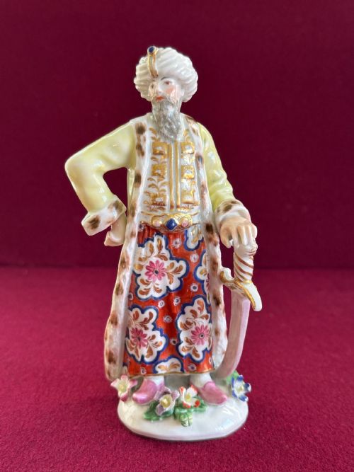 fig 1. A rare First Period Worcester porcelain figure of a Turk c.1765 - 1770