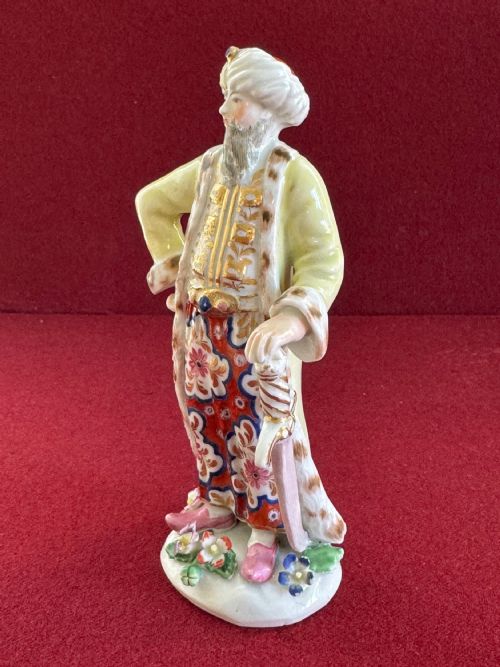 fig 2. A rare First Period Worcester porcelain figure of a Turk c.1765 - 1770