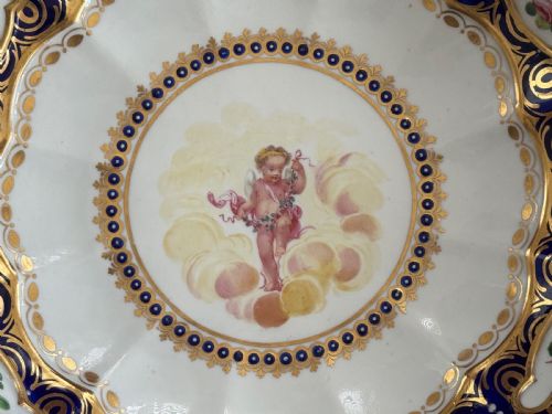 fig 2. A Chelsea-Derby Porcelain Dish decorated in the manner of Richard Askew c.1784 - 1788