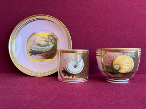 A Superb Barr, Flight and Barr Worcester Porcelain Trio C.1810