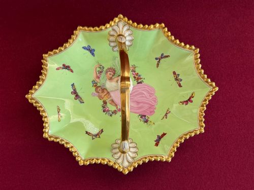 A Flight Barr & Barr Worcester Porcelain Basket Decorated by Thomas Baxter C.1815 - 1819