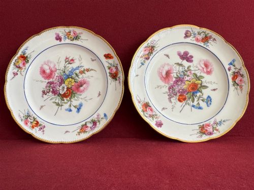 A Fine Pair of Nantgarw Porcelain London Decorated Plates C.1818-22