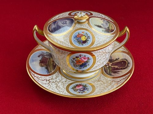 A Fine Flight, Barr & Barr Worcester Porcelain Chocolate Cup and Stand C.1815 – 1820