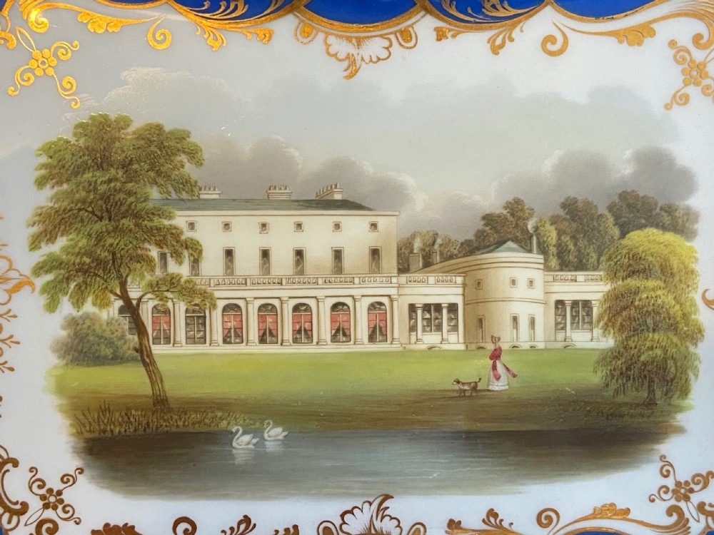 An English Porcelain Tray c.1830 with a view of Frogmore House View III