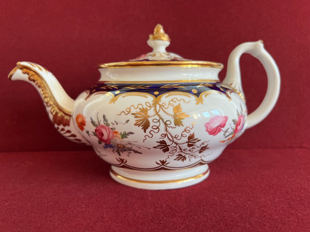 Representative pieces from a Yates Bone China Tea Set c.1820 View II