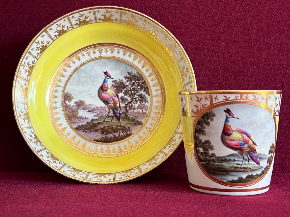 A Chamberlain Worcester coffee can and saucer c.1795-1800