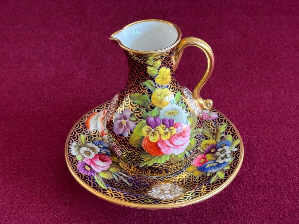 A Spode Porcelain Bottle & Stand decorated in pattern 1166 c.1820
