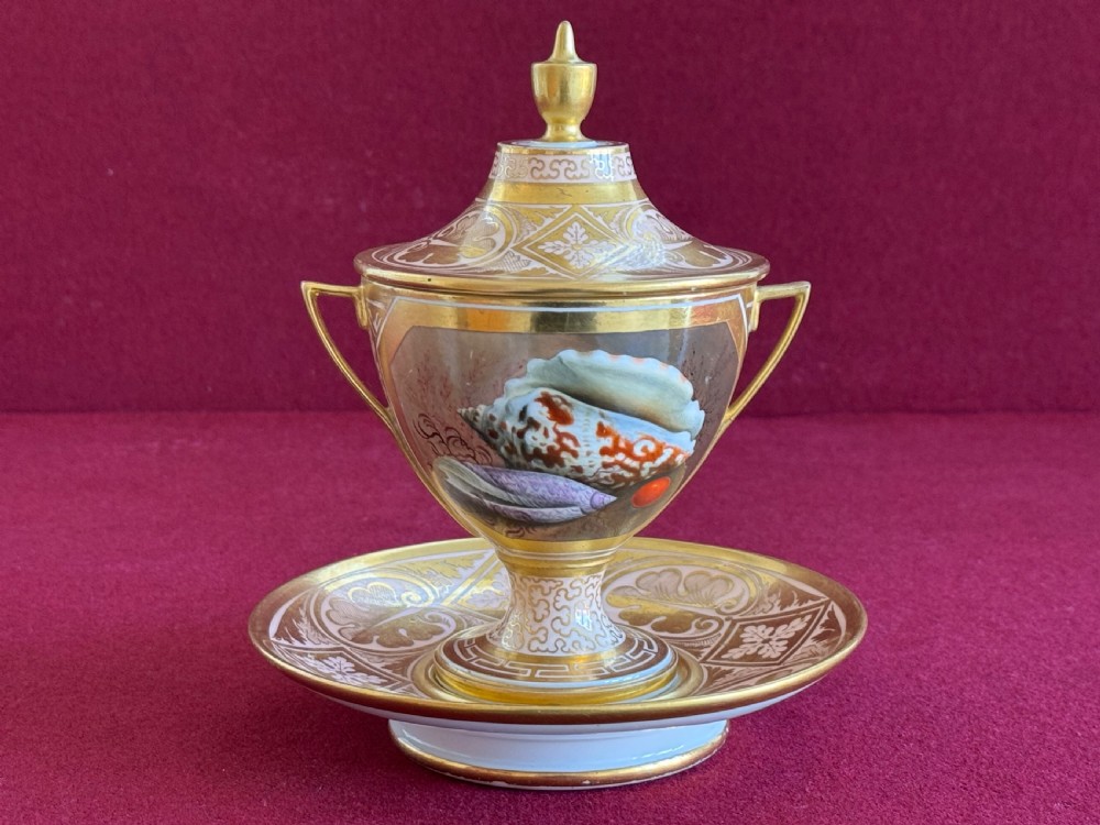 A rare Barr, Flight and Barr Worcester Cabinet Cup, Cover & Stand, c.1805-10