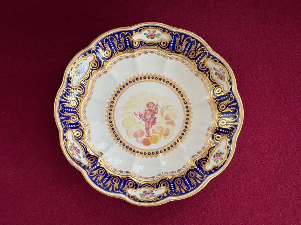 A Chelsea-Derby Porcelain Dish decorated in the manner of Richard Askew c.1784 - 1788