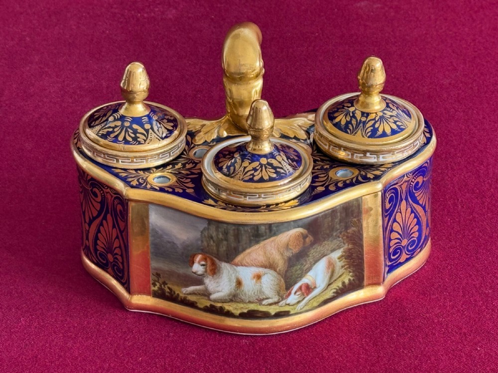 A Flight and Barr Worcester Porcelain Inkstand c.1804