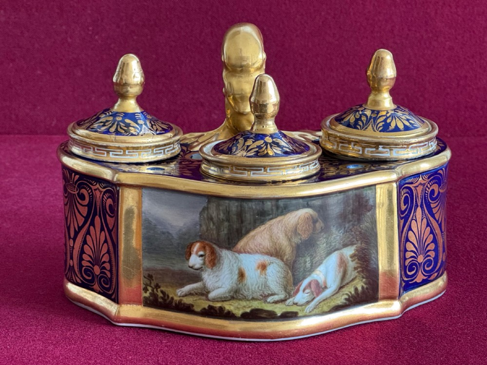 A Flight and Barr Worcester Porcelain Inkstand c.1804 View II