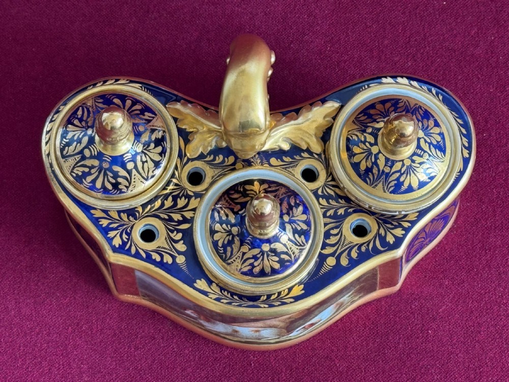 A Flight and Barr Worcester Porcelain Inkstand c.1804 View III