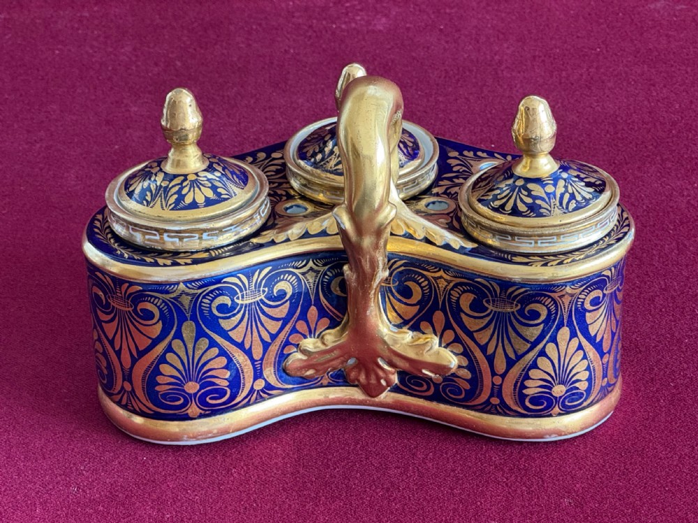 A Flight and Barr Worcester Porcelain Inkstand c.1804 View IV