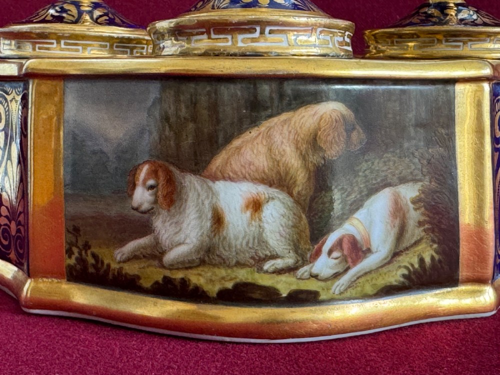 A Flight and Barr Worcester Porcelain Inkstand c.1804 View V