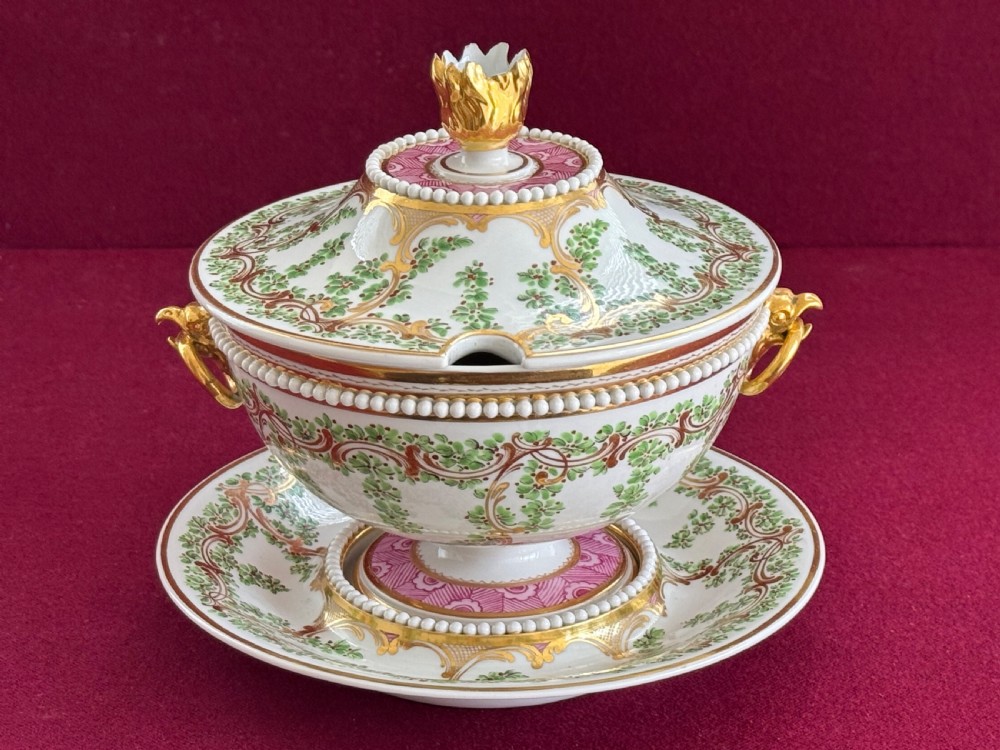 A Barr, Flight and Barr Worcester Porcelain Tureen & Stand c.1805 View III