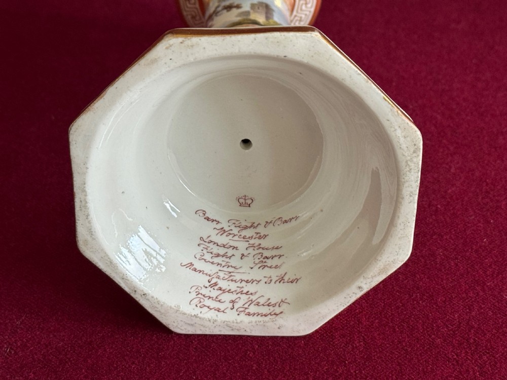 A rare pair of Barr Flight and Barr Worcester porcelain 'Music' Candlesticks c.1800 View VIII