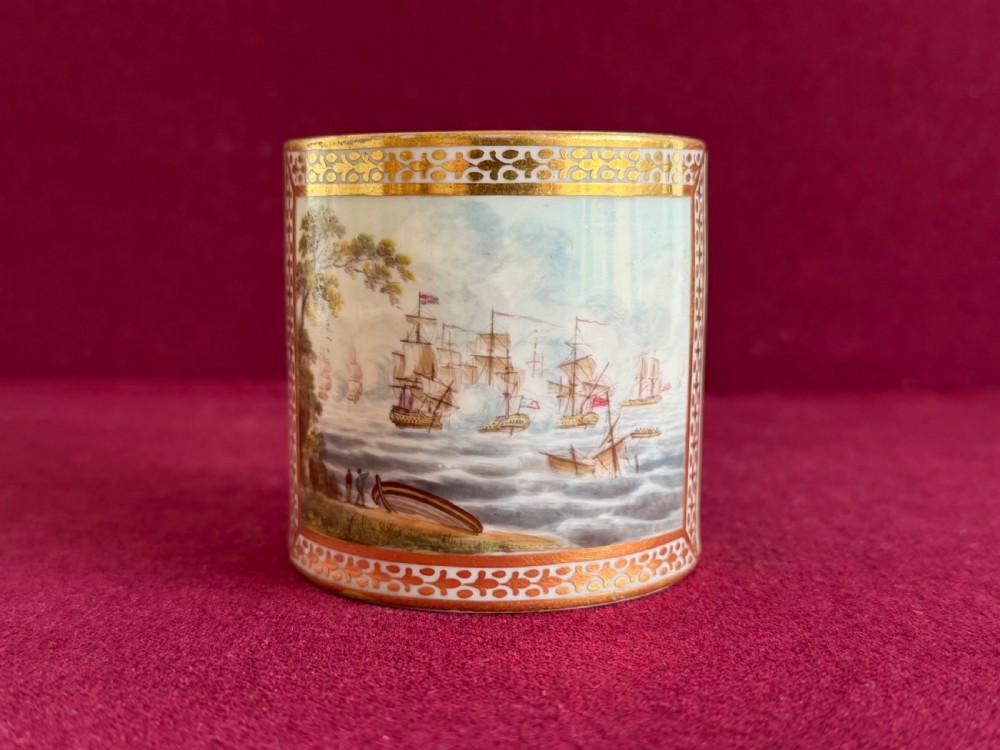 A fine and large Derby Porcelain Coffee Can decorated by George Robertson c.1797-1800