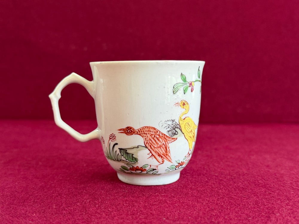 A Longton Hall Porcelain Coffee Cup in 'Goose' Pattern c.1757-60