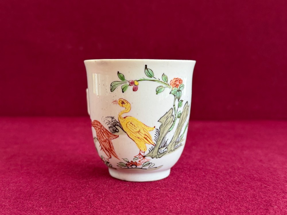 A Longton Hall Porcelain Coffee Cup in 'Goose' Pattern c.1757-60 View II