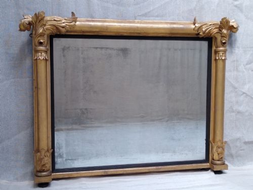 Large Antique Gilt Overmantle Wall Mirror C1830
