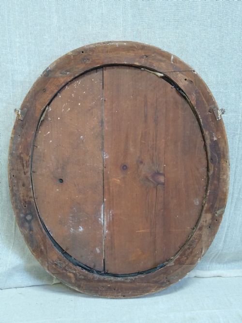 VERY EARLY CARVED GILT OVAL WALL MIRROR C1700 1720 - ADDITIONAL PHOTO 9