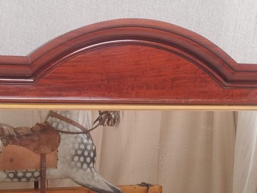 LARGE ANTIQUE PARCEL GILT OVERMANTLE WALL MIRROR C1870 - ADDITIONAL PHOTO 5