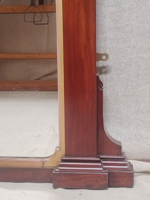 LARGE ANTIQUE PARCEL GILT OVERMANTLE WALL MIRROR C1870 - ADDITIONAL PHOTO 1
