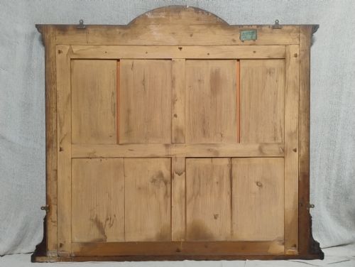LARGE ANTIQUE PARCEL GILT OVERMANTLE WALL MIRROR C1870 - ADDITIONAL PHOTO 7