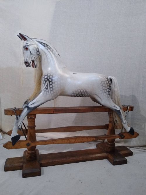 ANTIQUE ROCKING HORSE FH AYRES C1920 - ADDITIONAL PHOTO 2
