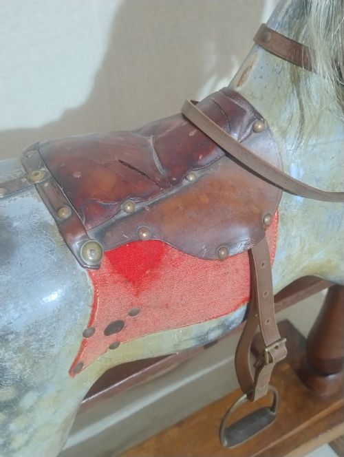 ANTIQUE AYRES ROCKING HORSE C1930 ORIGINAL CONDITION - ADDITIONAL PHOTO 5