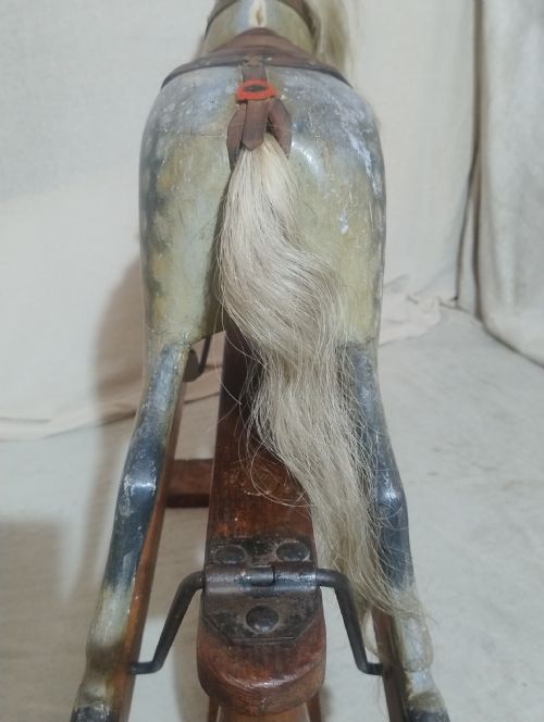 ANTIQUE AYRES ROCKING HORSE C1930 ORIGINAL CONDITION - ADDITIONAL PHOTO 6