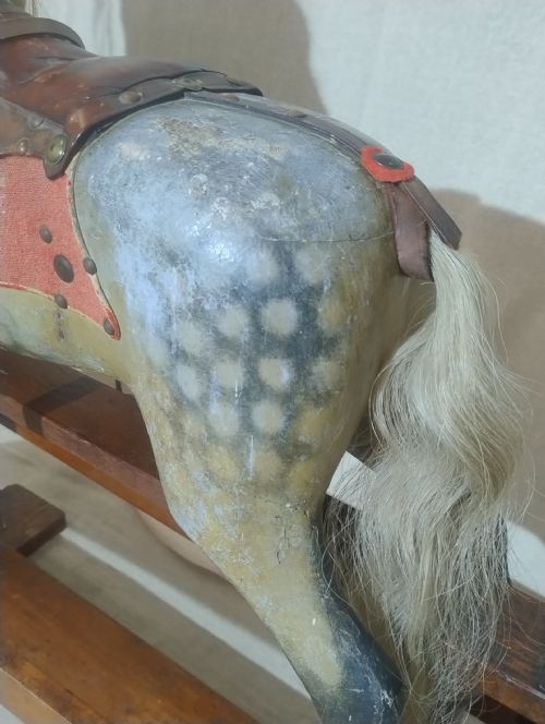 ANTIQUE AYRES ROCKING HORSE C1930 ORIGINAL CONDITION - ADDITIONAL PHOTO 7