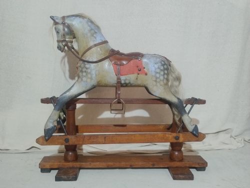 ANTIQUE AYRES ROCKING HORSE C1930 ORIGINAL CONDITION - ADDITIONAL PHOTO 8