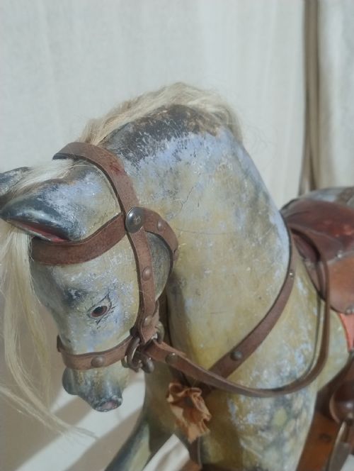 ANTIQUE AYRES ROCKING HORSE C1930 ORIGINAL CONDITION - ADDITIONAL PHOTO 9