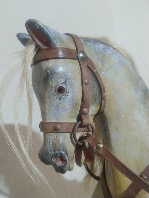 ANTIQUE AYRES ROCKING HORSE C1930 ORIGINAL CONDITION - ADDITIONAL PHOTO 10