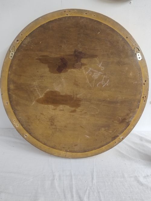 LARGE LATE 19TH CENTURY GILTWOOD CONVEX MIRROR - ADDITIONAL PHOTO 3