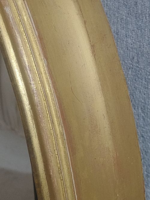 LARGE LATE 19TH CENTURY GILTWOOD CONVEX MIRROR - ADDITIONAL PHOTO 7