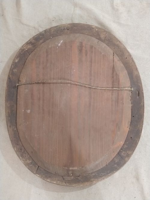 VERY EARLY C1700 GILTWOOD OVAL MIRROR - ADDITIONAL PHOTO 1